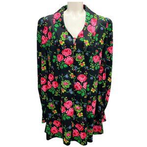 The Vampire's Wife Black / Pink Multi Floral Cotton Dress